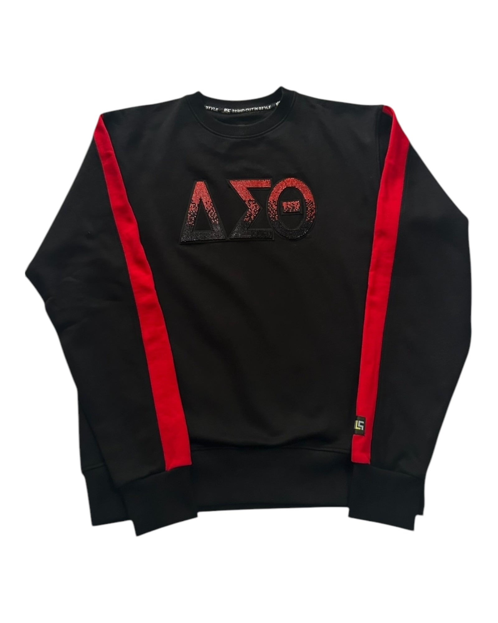 Delta Sigma Theta Beaded Crew L / Black / Crew, image size:1600x2000