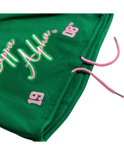 AKA Crop Hoodie Embroidered Green