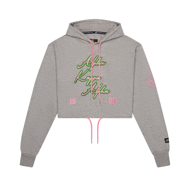AKA “By Culture and Merit” Embroidered Crop Hoodie