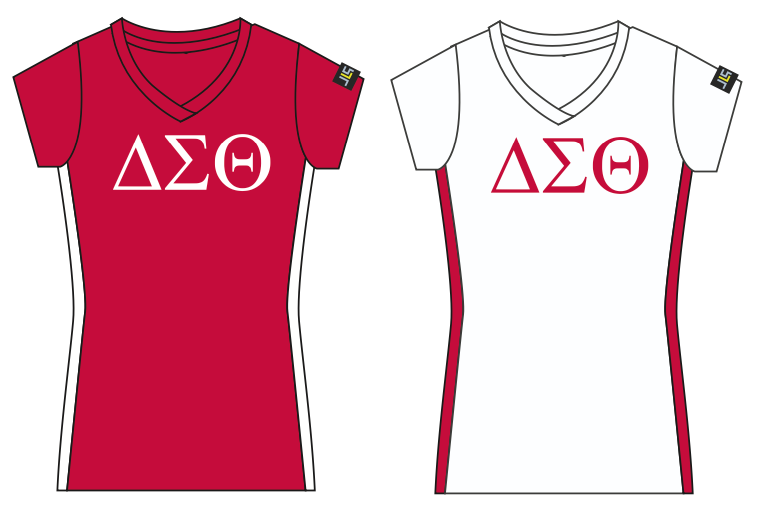 Delta Sigma Theta “Legacy V-Neck” Chenille Tee