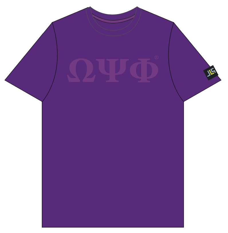 Omega Psi Phi Purple Embossed Tee
