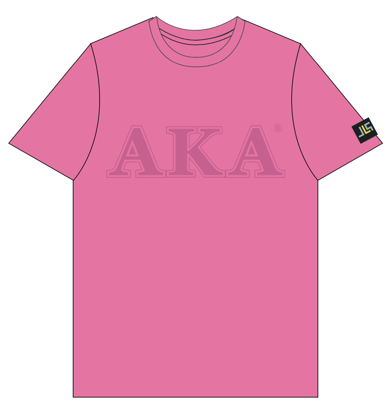 Alpha Kappa Alpha “Essence” Embossed Tee – Pink