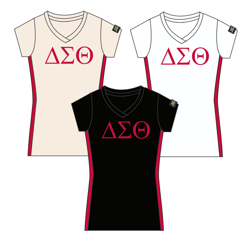 Delta Sigma Theta V-Neck Chenille Tee