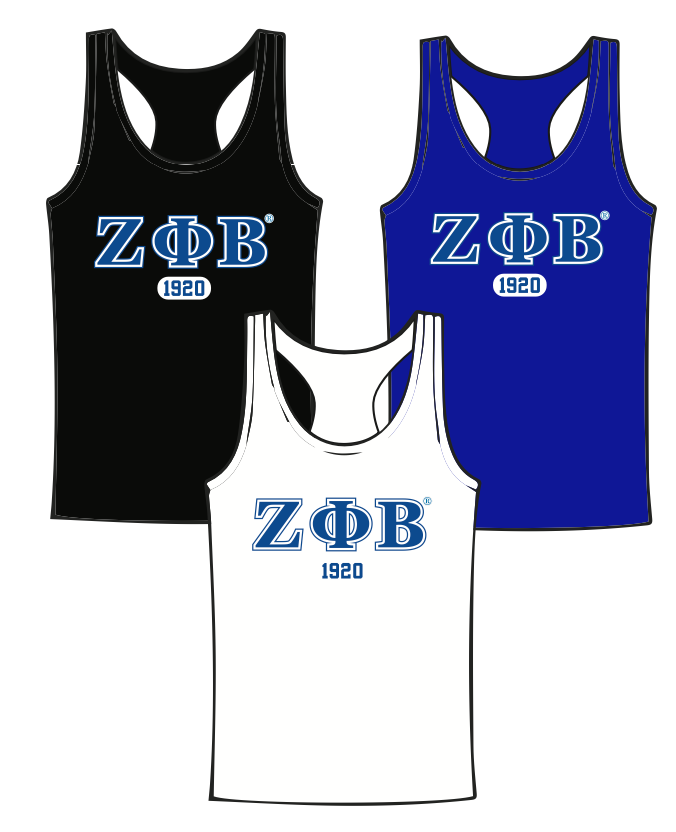 Zeta Phi Beta “Script” Racerback Tank