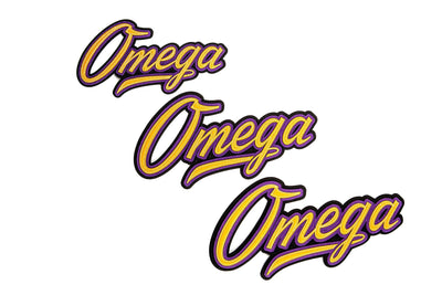 Omega Script Triple Layer Felt Patch